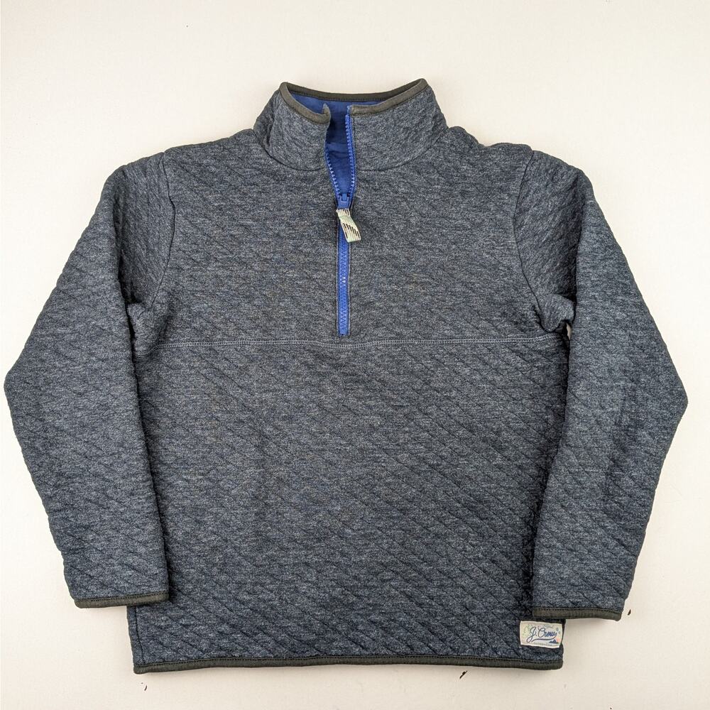 J.Crew Quilted Jersey Reversible 1/2 Zip Sweatshirt